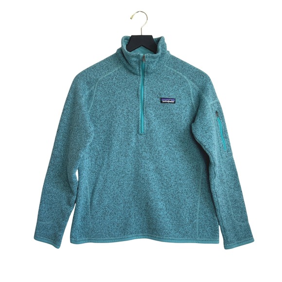 Patagonia Jackets & Blazers - Patagonia Women's Better Sweater Quarter Zip Up Long Sleeve Sweater Jacket Blue‎
